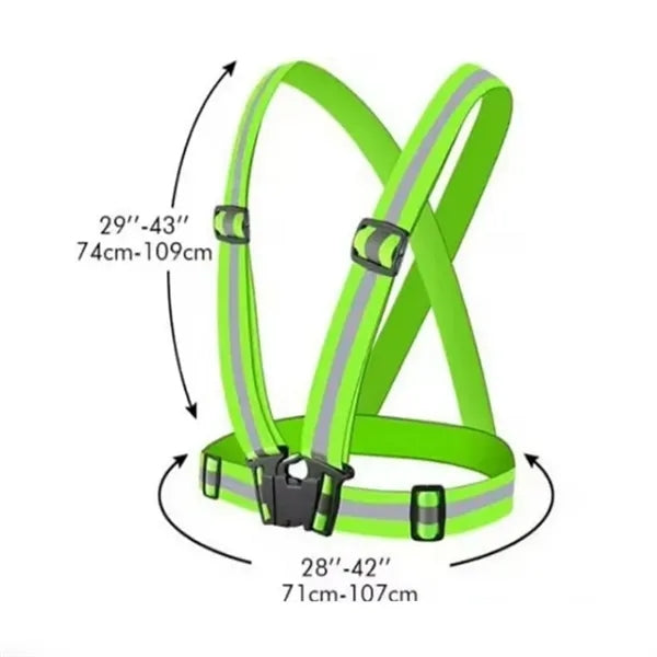 Adjustable Reflective Safety Harness Straps Belt Custom