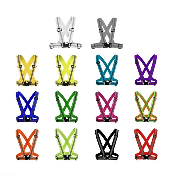 Adjustable Reflective Safety Harness Straps Belt Custom