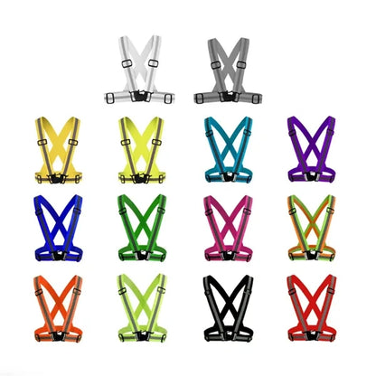 Adjustable Reflective Safety Harness Straps Belt Custom