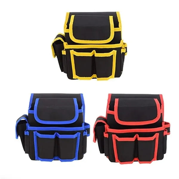 Durable Multi-Pocket Work Belt Tool Pouch Waist Bag