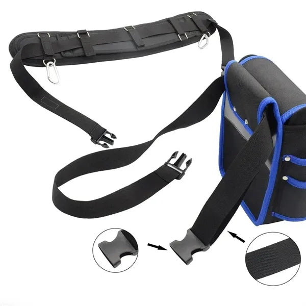 Durable Multi-Pocket Work Belt Tool Pouch Waist Bag