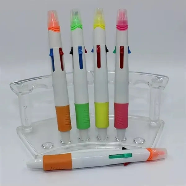 Dual Tip Highlighter Ballpoint Pen