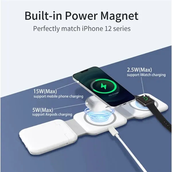 Foldable 10-In-1 Magnetic Wireless Charger
