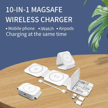 Foldable 10-In-1 Magnetic Wireless Charger