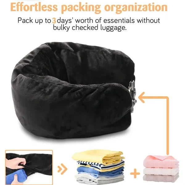 Travel Pillow Stuffable With Clothes