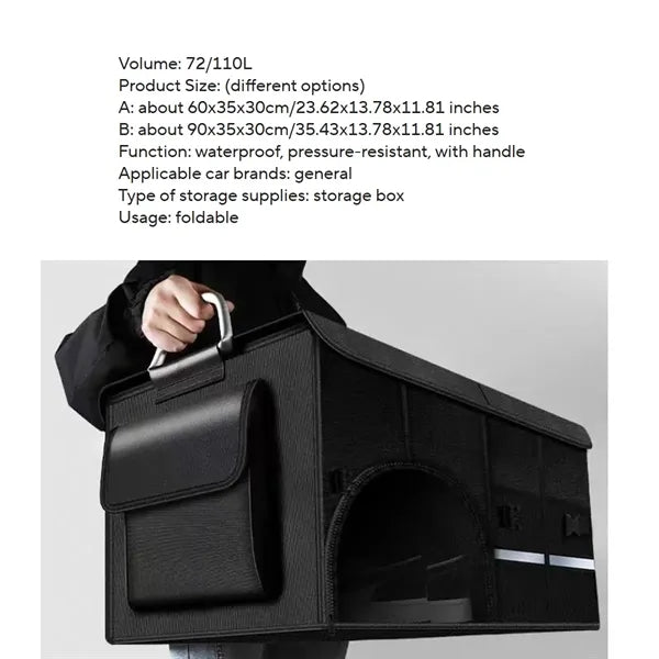 118 Quarts Foldable Car Storage Box