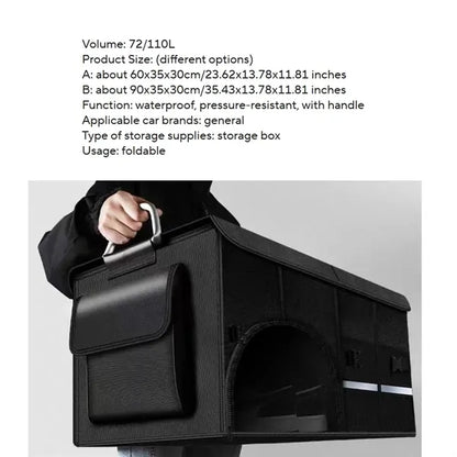 118 Quarts Foldable Car Storage Box
