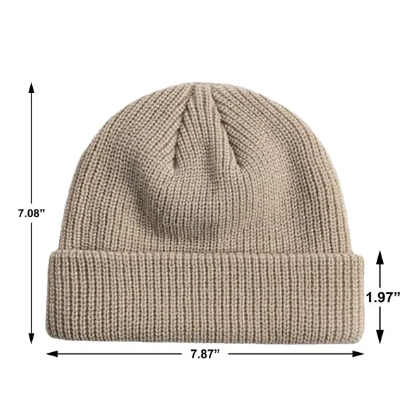 Warm Soft Knitted Beanie Hat Solid Color