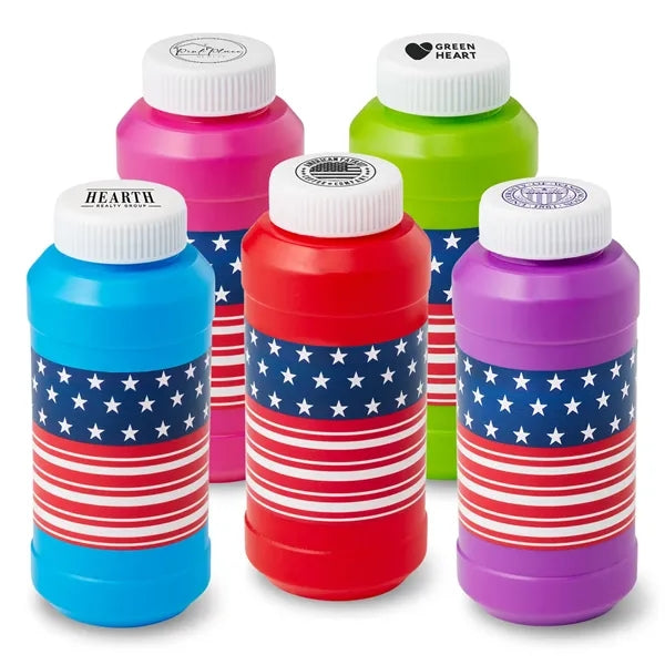 8 oz. Patriotic Bubbles with Cap Imprint