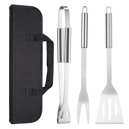 3 Piece Stainless Steel BBQ Tool Set with Carry Case