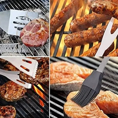 5 Piece Stainless Steel BBQ Tool Set with Carry Case