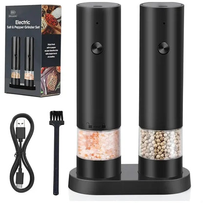 Electric Salt and Pepper Grinder Set Mill Shaker
