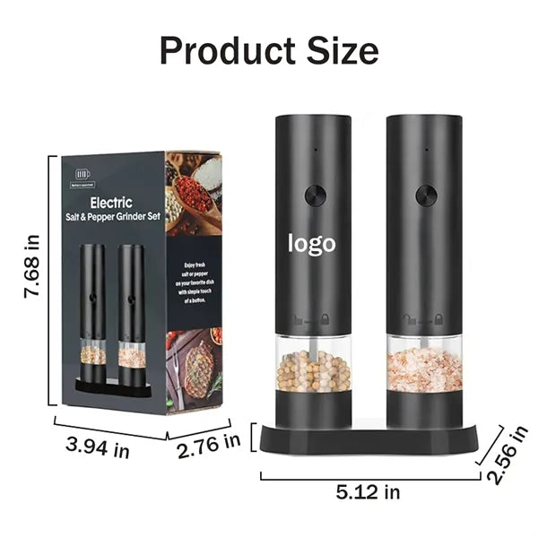 Electric Salt and Pepper Grinder Set Mill Shaker