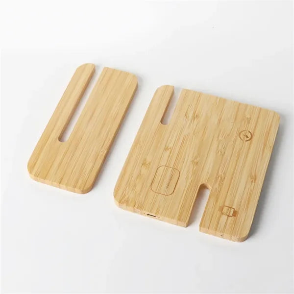 Bamboo Stand for Phone Watch Earbuds Holder Charging Dock