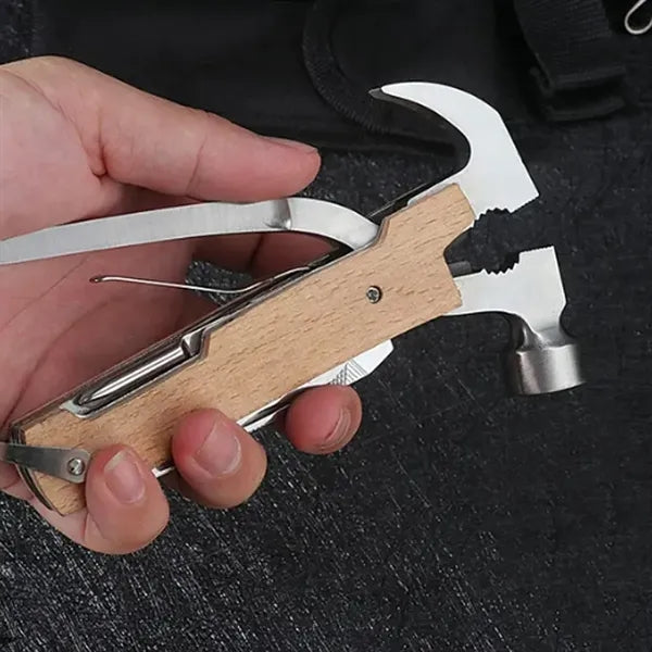 Multifunction Hammer Tool with Wooden Handle