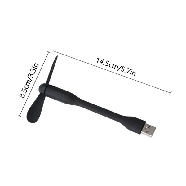 Flexible USB Mini Fan for Laptop and Power Bank