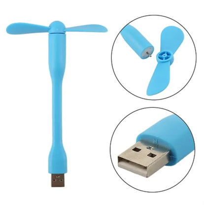 Flexible USB Mini Fan for Laptop and Power Bank