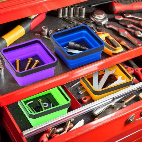 Collapsible Portable Magnetic Tool Tray