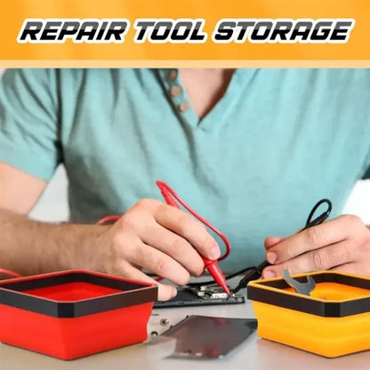Collapsible Portable Magnetic Tool Tray
