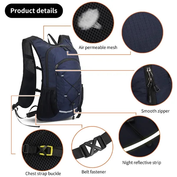 Lightweight travel running hiking cycling hydration backpack