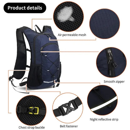Lightweight travel running hiking cycling hydration backpack
