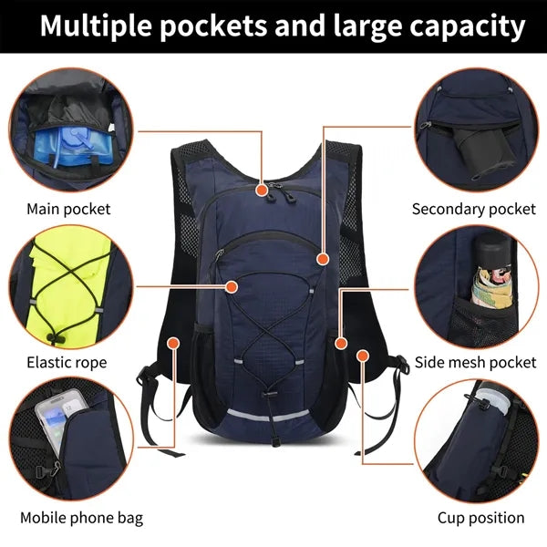 Lightweight travel running hiking cycling hydration backpack