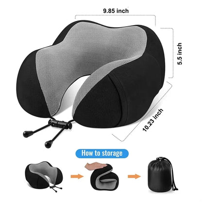 Memory Foam Neck Pillow for Travel Comfortable U Shape