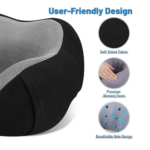 Memory Foam Neck Pillow for Travel Comfortable U Shape
