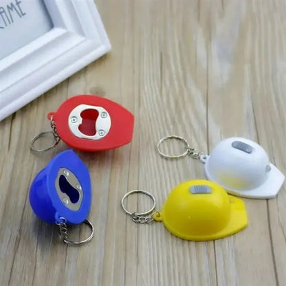 Custom Hard Hat Bottle Opener LED with Keychain