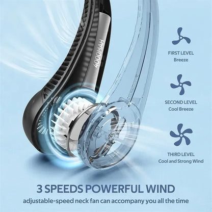 4000mAh Portable Cooling Personal Neck Fan