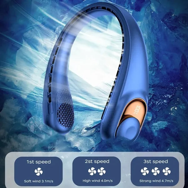 Portable Bladeless Neck Fans with LED Display