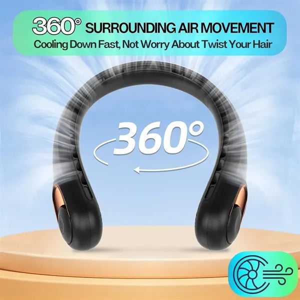 Portable Bladeless Neck Fans with LED Display
