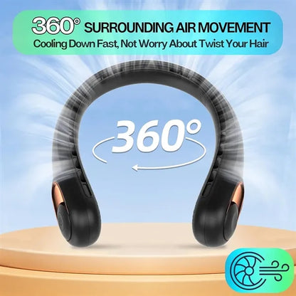 Portable Bladeless Neck Fans with LED Display