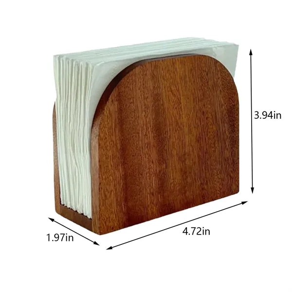 Wooden upright kitchen party table dispenser napkin holder