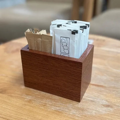 Wooden upright kitchen party table dispenser napkin holder