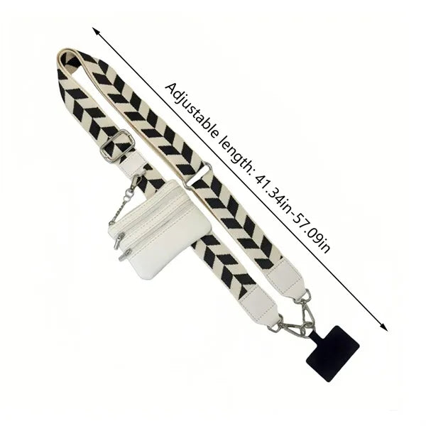 Adjustable crossbody Travel strap phone lanyard with wallet