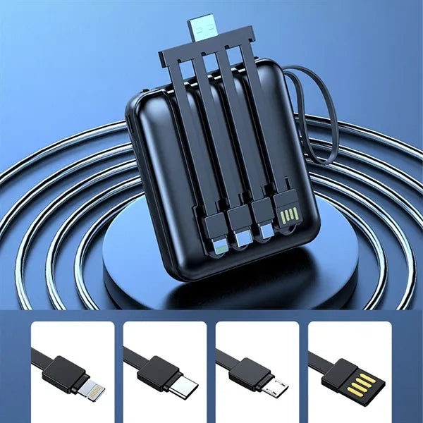 10000mAh mini LED display charger power bank with flashlight