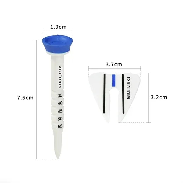 Adjustable Height Golf Tees with Marker Practice