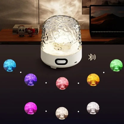 16 color room decor ocean wave lamp with bluetooth speaker