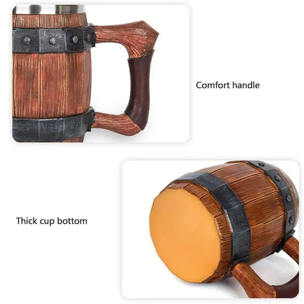 Stainless steel fathers day birthday cup barrel beer mug