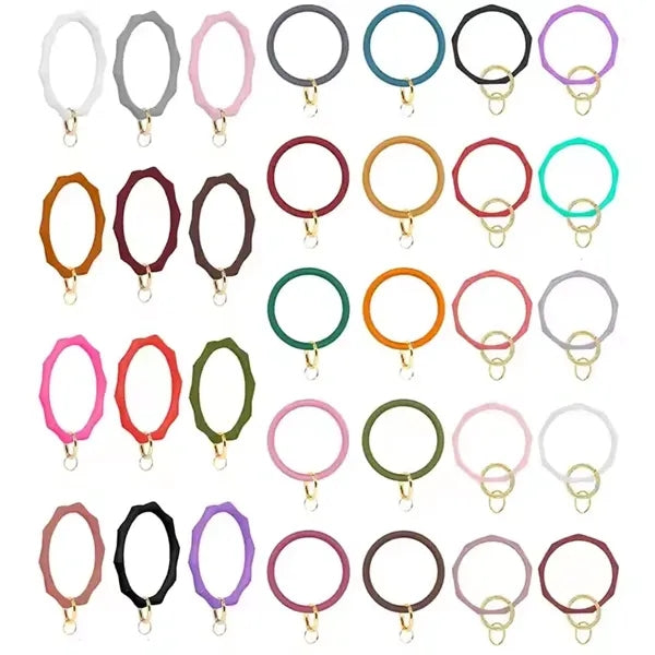 Silicone Bracelet Wristlet Keychain