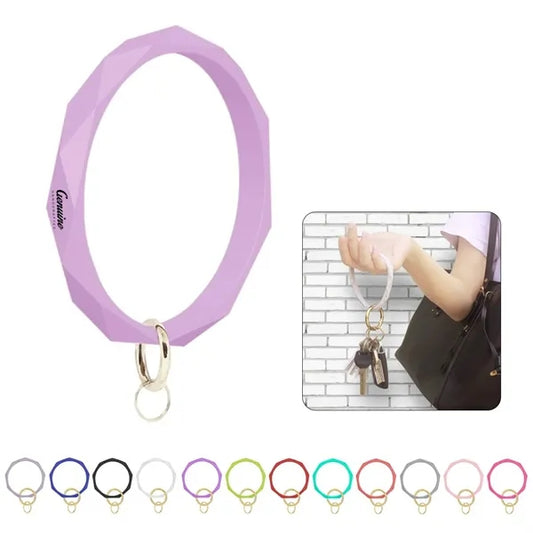 Silicone Bracelet Wristlet Keychain