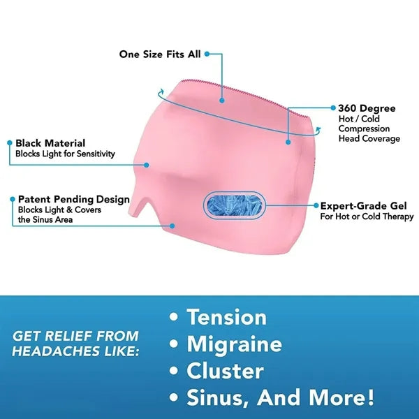 Gel Ice Compress Face Mask Stretchable Nursing Headgear