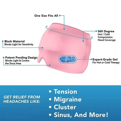 Gel Ice Compress Face Mask Stretchable Nursing Headgear