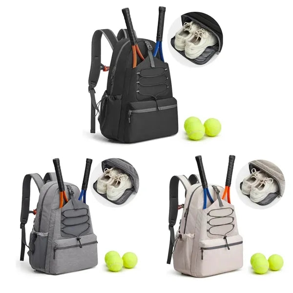 Large Tennis Backpack Pickleball Bag Holds Rackets and Shoes