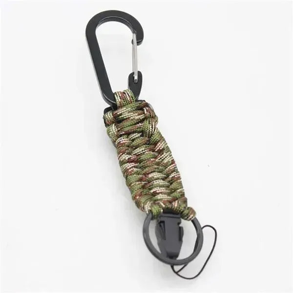 Hand Braided Paracord Keychain With Compass