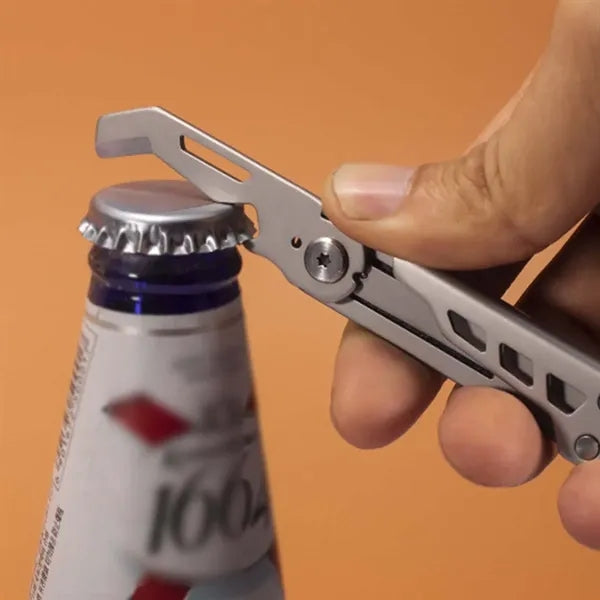 Multifunctional portable pocket bottle opener folding knife