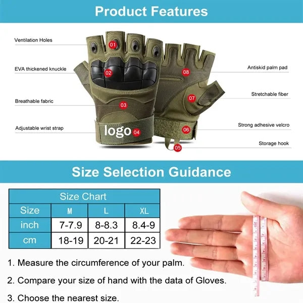Half Finger Tactical Sports Non Slip Gloves
