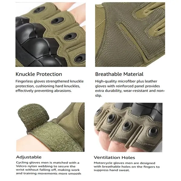 Half Finger Tactical Sports Non Slip Gloves