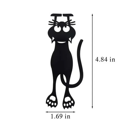 Personalized smooth plastic cute cat reading bookmark